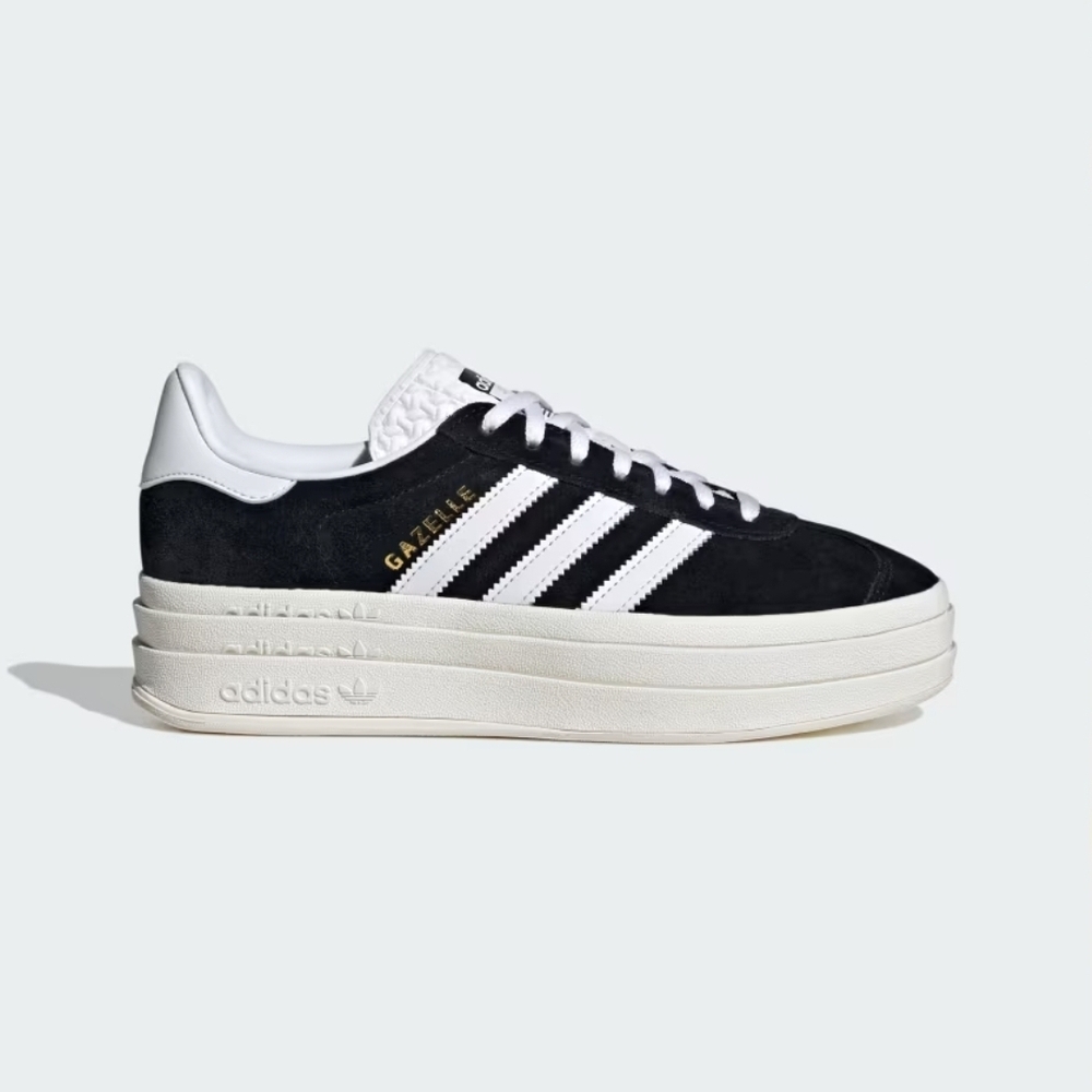 Adidas Women's Black and White Gazelle Bold Sneaker
